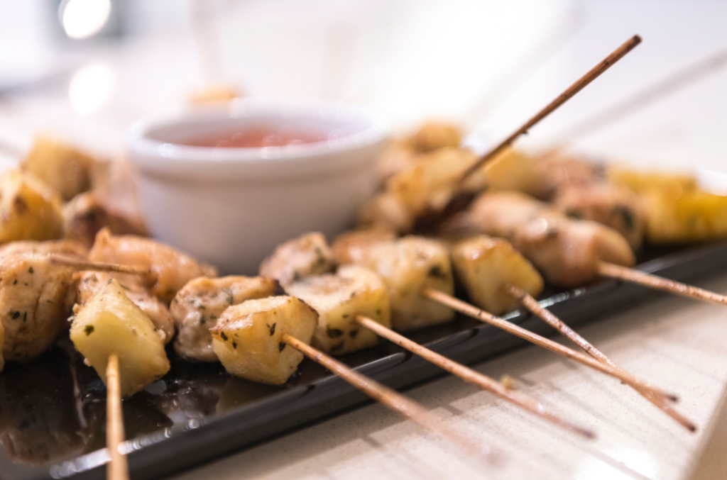 Grilled pineapple chicken skewers