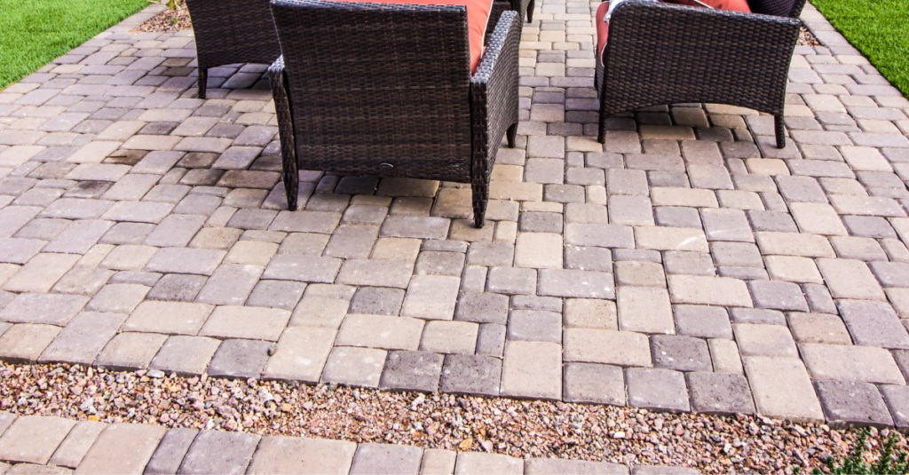 gravel and stone patio