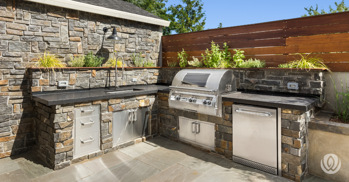 outdoor grill station
