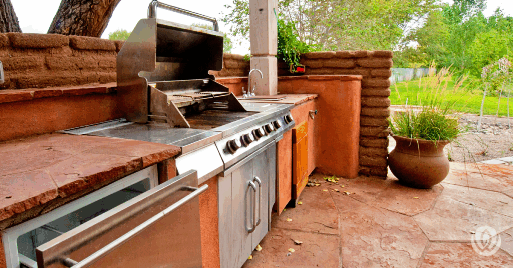 outdoor grill station